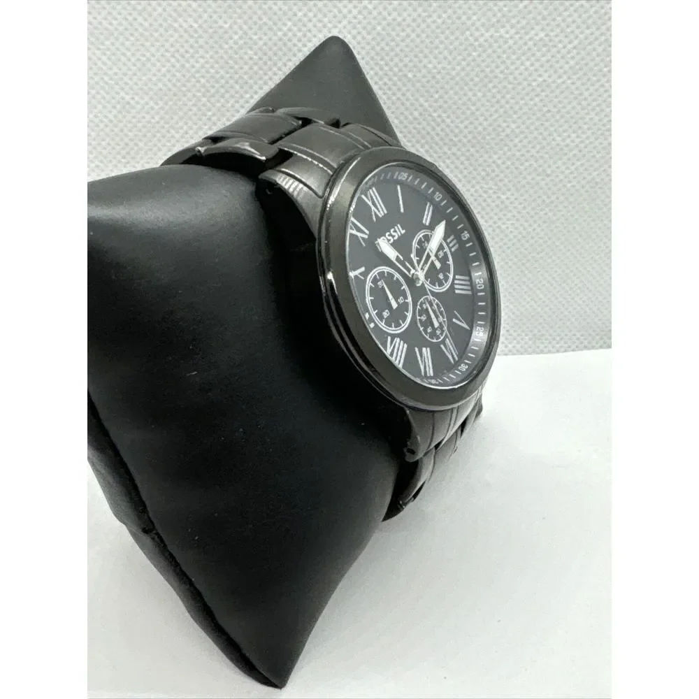 Fossil Small Flyn BQ1743 Men's Black Stainless Steel Analog Dial Watch JNA359